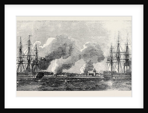 H.M.S. Exmouth and Blenheim Covering Gun Boats During an Attack on the Forts at the Mouth of the Narva by Anonymous