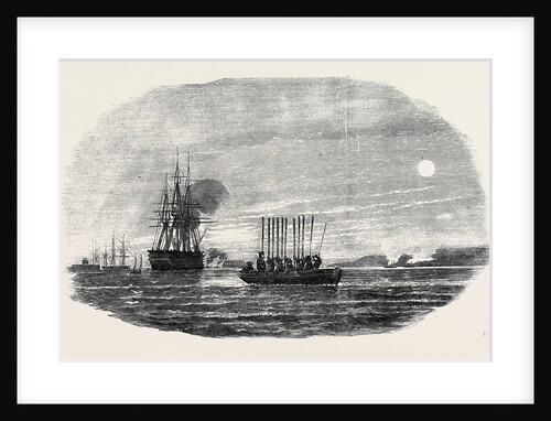 The Gun Boats Thistle and Weasel Cutting Out Trading Craft, Off Cronstadt by Anonymous