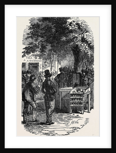 Popular Amusements of Paris: Exterior of a Cheap Wine Shop by Anonymous