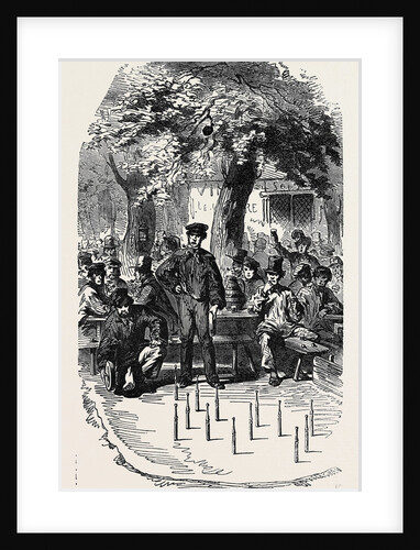 Popular Amusements of Paris: Skittles at the Barrier. by Anonymous