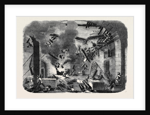 Explosion at Castel Nuovo, Naples by Anonymous