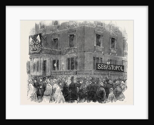 The Fall of Sebastopol, the French Embassy at Albert Gate, Illuminated by Anonymous