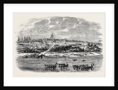 The Arctic Expedition and Forlorn Hope Leaving Fort Resolution, in Search of Sir John Franklin's Party. by Anonymous