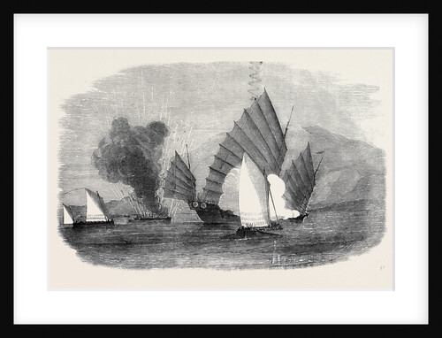 Pursuit of a Chinese Pirate by the Boats of H.M.S. Racehorse, in Pinghai Bay by Anonymous