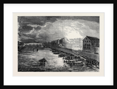 Great Fire on the Quai De Billy, Paris by Anonymous
