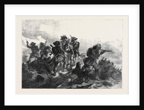 Sardinian Chasseurs Rescuing the Body of Their Commander, Captain Prola, at the Battle of Rivoli by Anonymous