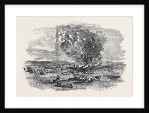 The Explosion of the Right Siege Train, Near Inkerman Mill by Anonymous