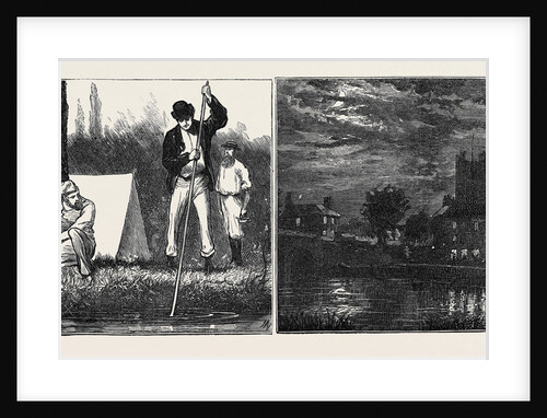 Henley Regatta; Left: Fishing for Our Last Bit of Soap, Right: The Finish by Anonymous