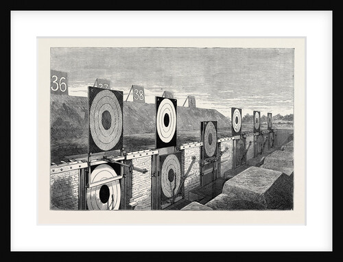 The Wimbledon Prize Meeting, View of the New Canvas Targets and Dummy, July 11, 1874 by Anonymous