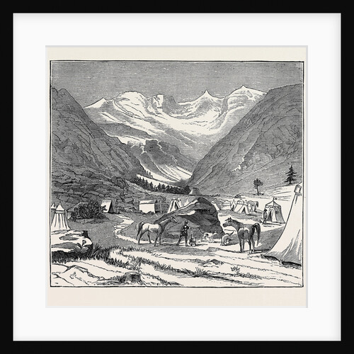 The King of Italy's Hunting Quarters in the Aosta Valley: Encampment of Valmiana, Near Cogne by Anonymous