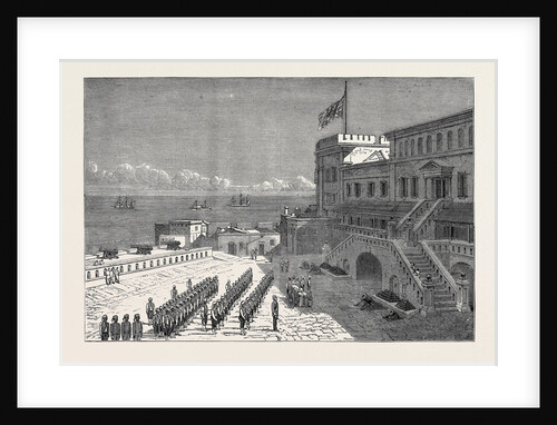 Cape Coast Castle, the Usual Weekly Parade of H.M. 1st West India Regiment Since the Campaign; after the Ashantee War by Anonymous