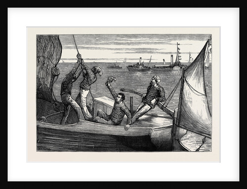 Rounding the Committee Steamer, a Sketch at a Thames Sailing Barge Match, August 1, 1874 by Anonymous
