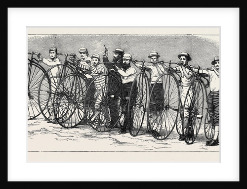 Bicycle Race from Bath to London, the Start, August 15, 1874 by Anonymous