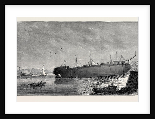 The Attempt to Launch the Ironclad Independencia Built for the Brazilian Government, August 15, 1874 by Anonymous