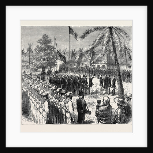 The Recent Outrage on the British Consul at Guatemala: The Guatemalan Troops Saluting the British Flag in the Plaza, San José, 4th September, 1874 by Anonymous