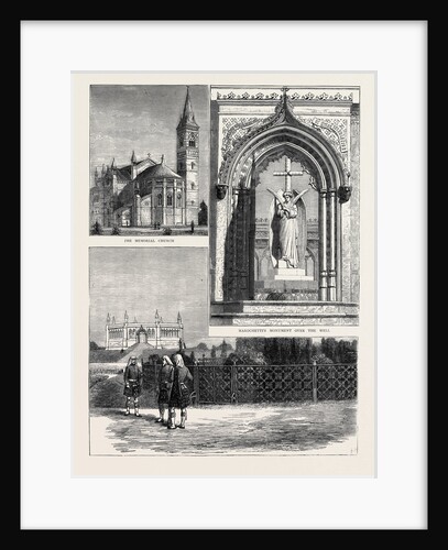 Scene of the Cawnpore Massacre of 1857, Memorial Building and Gardens, the Memorial Church, Marochetti's Monument Over the Well by Anonymous