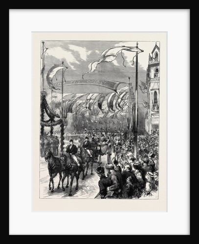 The Prince and Princess of Wales at Birmingham, the Procession Passing Down Great Hampton Street, November 14, 1874 by Anonymous
