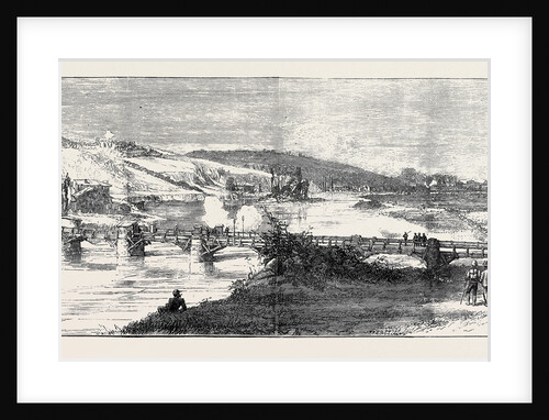 The Civil War in Spain, View of the Bridge of Béhobie, Republicans Firing on a Carlist Position by Anonymous