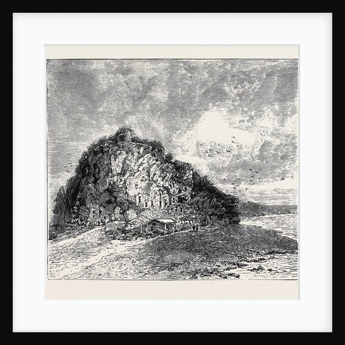 Faragleone, Alum Rock of Vulcano, with Grotto Dwellings of the Vulcanese by Anonymous