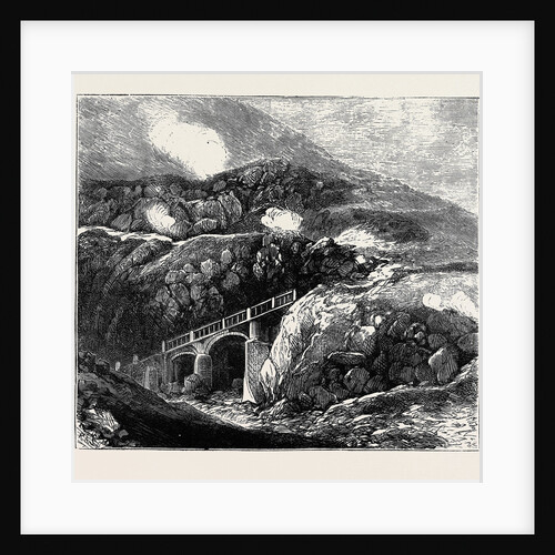 Newly Constructed Bridge in the Interior of Great Crater, Vulcano, for Descent of Muleteers by Anonymous