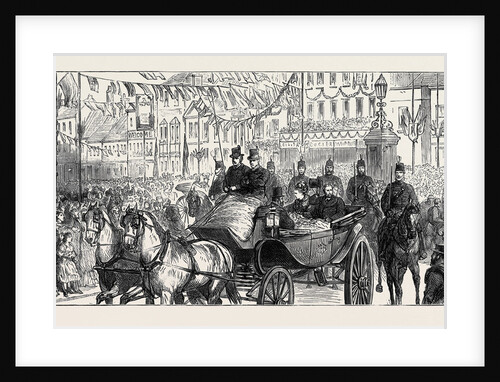 The Duke and Duchess of Edinburgh at Ashford: The Procession Passing the Saracen's Head, December 5, 1874 by Anonymous