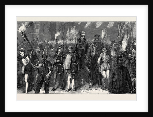The Duke and Duchess of Edinburgh at Ashford: The Torchlight Procession, December 5, 1874 by Anonymous