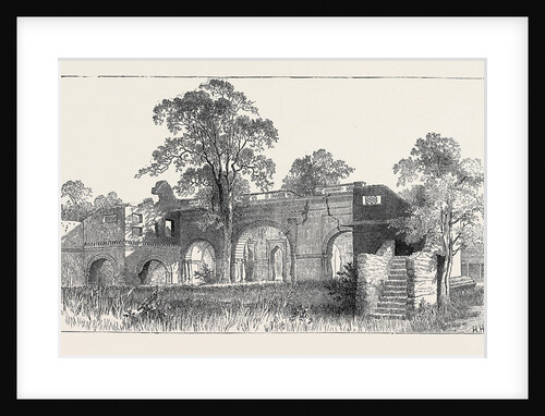 Sketches of Ancient Buildings at Dacca, Bengal: Ruins of the Nawab-Baree by Anonymous