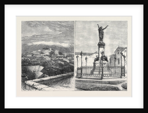 The Forthcoming Transit of Venus: View of Santiago, Monument at Santiago to Those Who Perished During the Burning of the Cathedral, 1863 by Anonymous