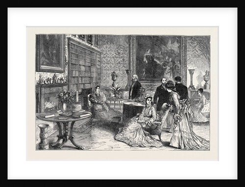 Panshanger, Hertfordshire, the Seat of Earl Cowper, Recently Visited by the Prince and Princess of Wales: The Library by Anonymous