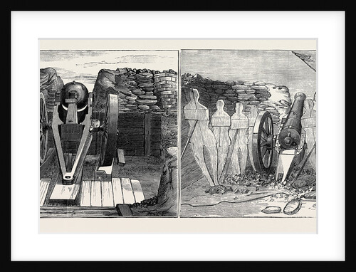 A 64 Pounder Gun in Position to Fire at the Battery of Defence by Anonymous