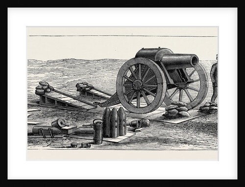 A 46 Cwt. Howitzer on Its Platform, with Temporary Expedient of Inclined Planks by Anonymous