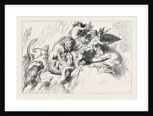 A Wild Beast Fight During the Deluge by Anonymous