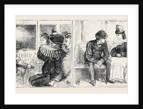 The Humours of Boxing Day: Music Underground, Sketch on a Wristband by Anonymous
