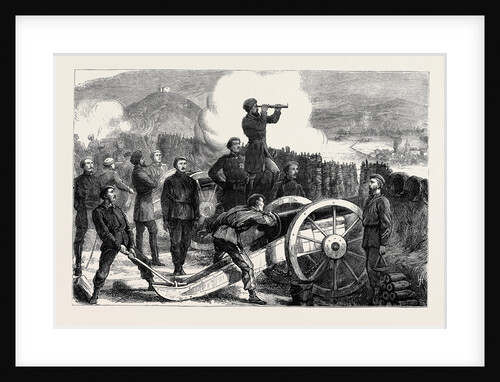 The Civil War in Spain: Don Carlos in a Battery on Mount St. Marcial Watching the Effect of a Shell by Anonymous