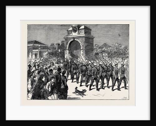 War Preparations at Portsmouth: The Marines Leaving Forton Barracks by Anonymous