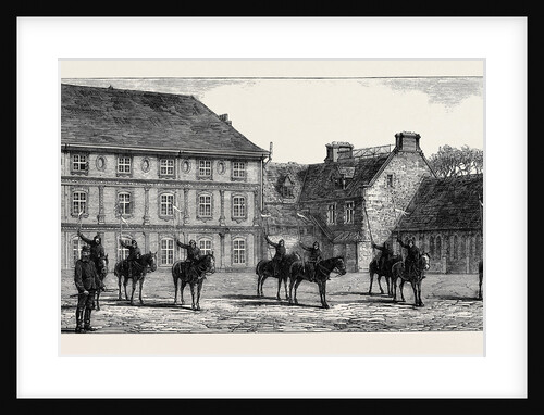 The Military College, Oxford: Mounted Lance Drill in the Quadrangle by Anonymous