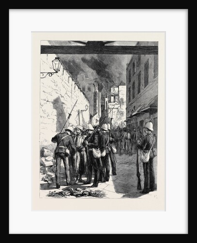 The Burning of Alexandria: British Marines Arresting Arab Looters at the Custom House Gate, Egypt by Anonymous