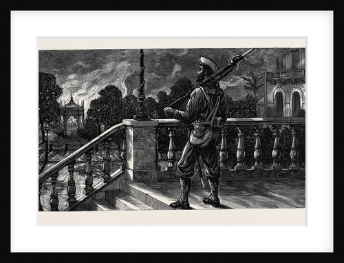 After the Burning of Alexandria: in Possession, a Blue-Jacket on Guard at the Tribunal in the Grand Square by Anonymous