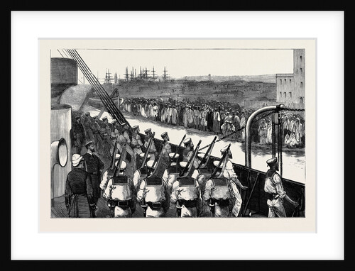 Arabs at Port Said Watching Blue Jackets at Company Drill on Board H.M.S. Monarch by Anonymous