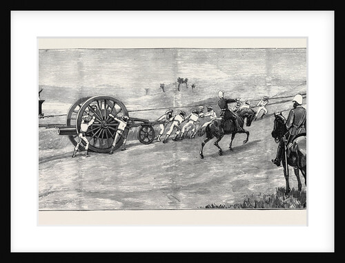 Blue-Jackets from H.M.S. Inconstant Hauling Into Position at Ramleh a 7-Ton Gun on a Sling Waggon by Anonymous
