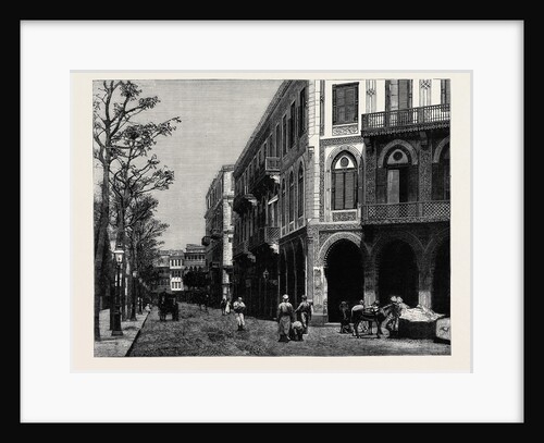 The British Occupation of Cairo: Rue De L'Hotel Shepheard, Egypt by Anonymous