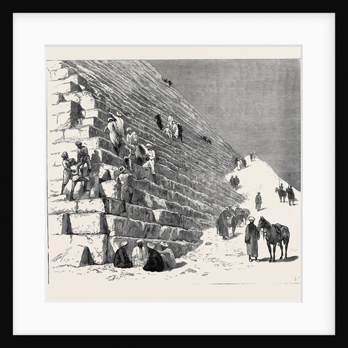 The Recent Campaign in Egypt: The Duke of Connaught Ascending the Pyramid of Cheops, Cairo by Anonymous