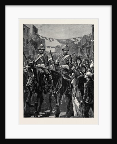 The Royal Horse Guards (Blue) on Their Way to the Albany Street Barracks by Anonymous