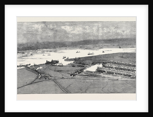 Bird's-Eye View of the East and West India Dock Extension, Tilbury by Anonymous
