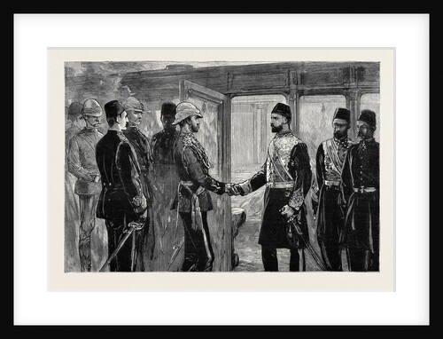 The Return of the Duke of Connaught, the Khedive Taking Leave of His Royal Highness at the Cairo Railway Station, Egypt by Anonymous