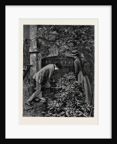 Kit, a Memory; Three of These Iron Uprights He Shook Lightly; Each of Them in Time Yielded, and Passing Them Through the Holes in the Bar that Formed Their Cross Support He Laid Them on the Margin of the Flower-Bed. by Anonymous