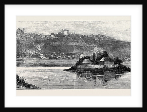 Antananarivo from the Queen's Island, Showing the Queen's Palace on the Top of the Hill, and Her Summer Palace on the Island in the Lake, Madagascar by Anonymous