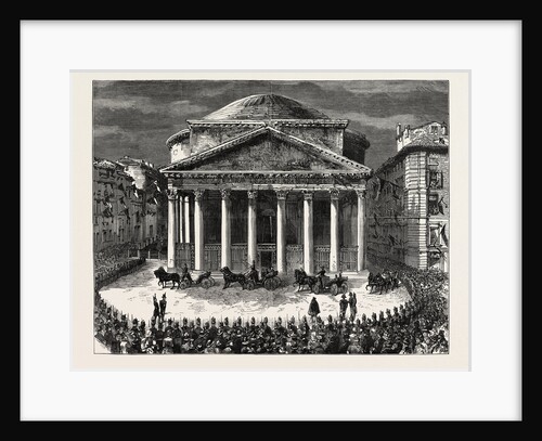 The King and Queen of Italy Visiting the New Tomb of the Late King Victor Emmanuel in the Pantheon Rome by Anonymous