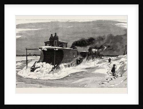 A Snow-Plough on the Grand Trunk Railway Canada by Anonymous