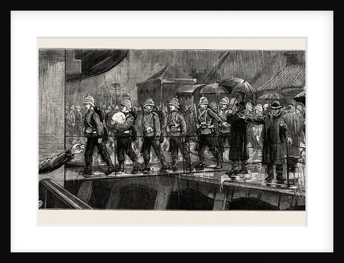The Rebellion in the Soudan Reinforcements Leaving Portsmouth: The Marine Light Infantry Drafts from Chatham Going on Board the P. And O. Ss. Poonah by Anonymous